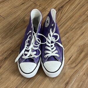 Purple high top converse